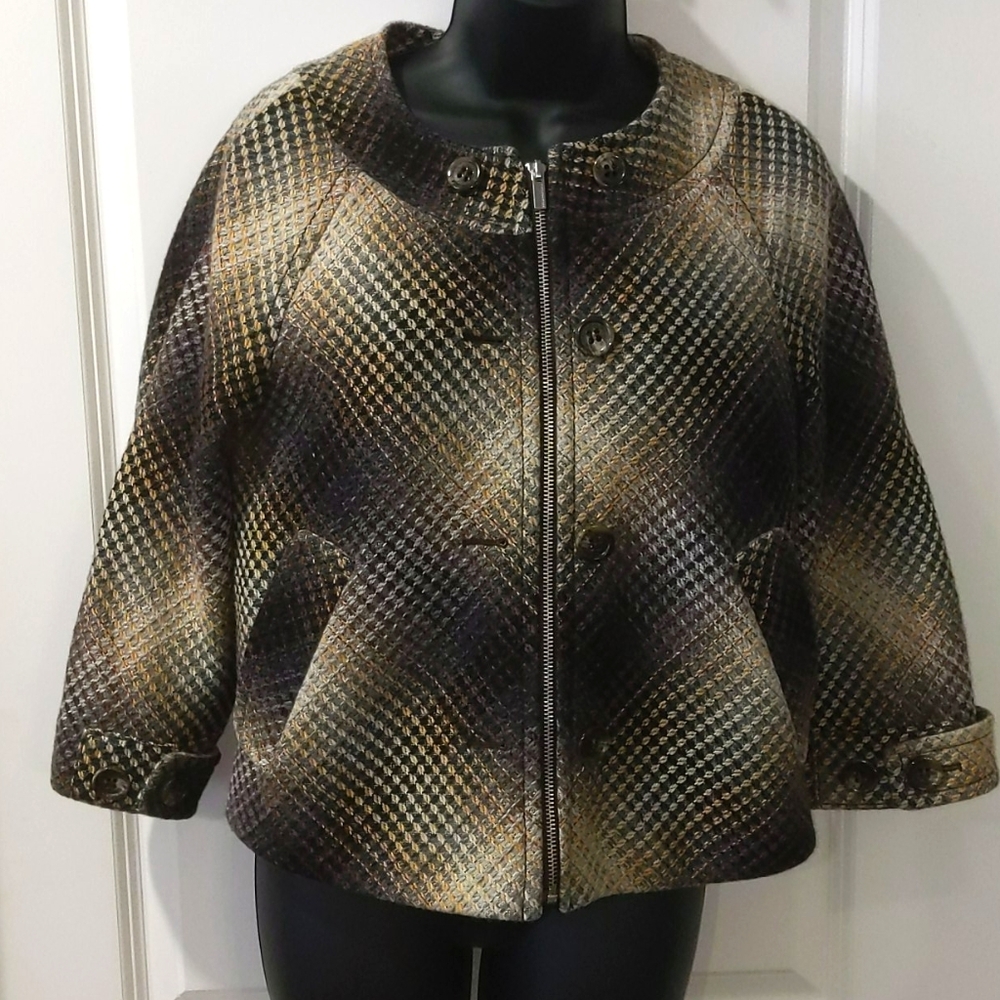 BCBG Wool Trapeze Coat